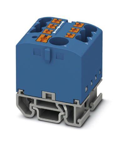 PTFIX 6/6X2,5-NS15A BU TB, POWER DISTRIBUTION, 7P, 12AWG, BLU PHOENIX CONTACT