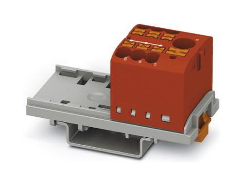 PTFIX 6/6X2,5-NS35 RD TB, POWER DISTRIBUTION, 7P, 12AWG, RED PHOENIX CONTACT