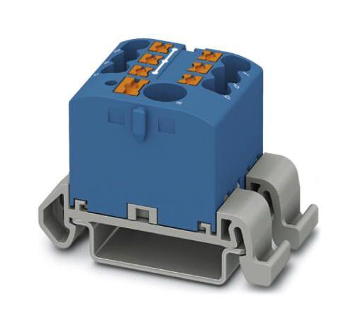PTFIX 6/6X2,5-NS35A BU TB, POWER DISTRIBUTION, 7P, 12AWG, BLU PHOENIX CONTACT