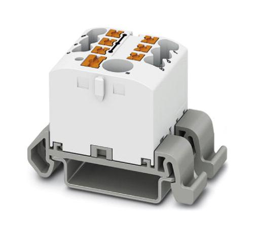 PTFIX 6/6X2,5-NS35A WH TB, POWER DISTRIBUTION, 7P, 12AWG, WHT PHOENIX CONTACT