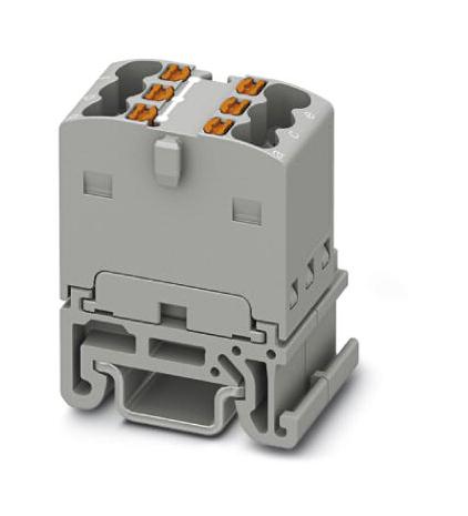 PTFIX 6X1,5-NS15A GY TB, POWER DISTRIBUTION, 6P, 14AWG, GRY PHOENIX CONTACT