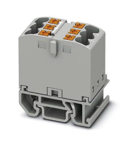 PTFIX 6X2,5-NS15A GY TB, POWER DISTRIBUTION, 6P, 12AWG, GRY PHOENIX CONTACT