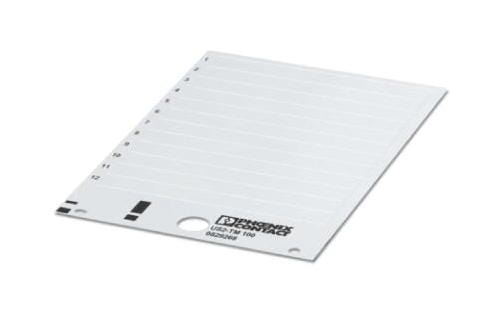 US2-TM 100 MARKER CARD, BLANK, 104MM, WHITE, TB PHOENIX CONTACT