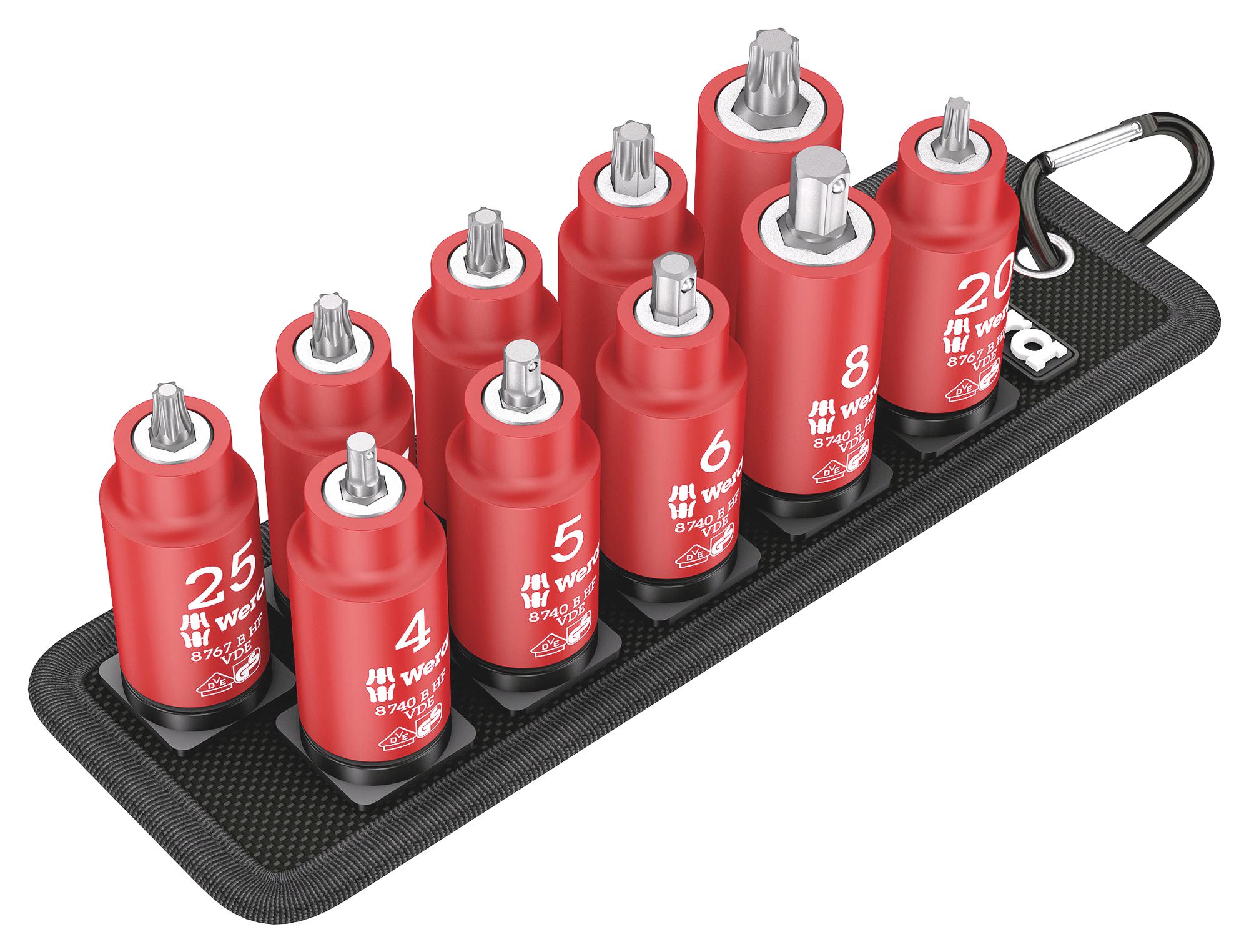 05004930001 BELT B VDE 1 ZYKLOP BIT SOCKET SET, 10PC WERA