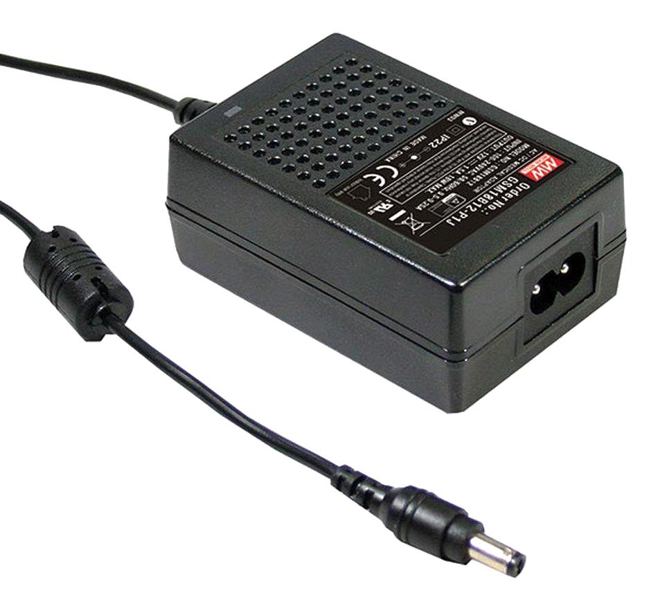 GSM18B07-P1J ADAPTER, AC-DC, 7.5V, 2A MEAN WELL