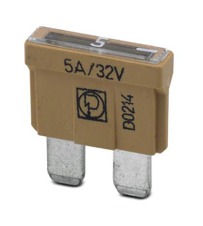 SI FORM C 5 A DIN 72581 AUTOMOTIVE FUSE, FLAT TYPE C, 5A, 24VDC PHOENIX CONTACT