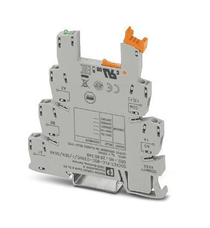 PLC-BSC-230UC/ 1/SEN/SO46 RELAY SOCKET, 230VAC, DIN RAIL PHOENIX CONTACT