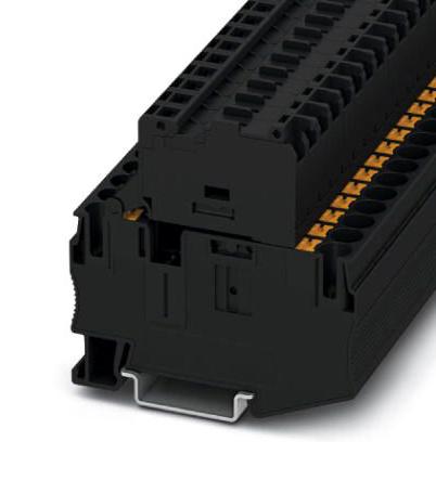 PT 6-HESILED 24 (6,3X32) FUSE MODULAR TB, 2WAY, 8AWG, BLACK PHOENIX CONTACT