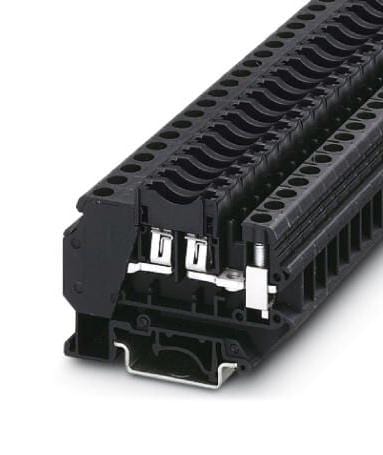 UK 6-FSI/C FUSE MODULAR TB, 2WAY, 6AWG, BLACK PHOENIX CONTACT