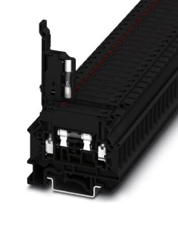 UK 5-HESILED 60 N FUSE MODULAR TB, 2WAY, 10AWG, BLACK PHOENIX CONTACT