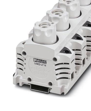 USED 27 N FUSE MODULAR TB, 2WAY, 2AWG, GREY PHOENIX CONTACT
