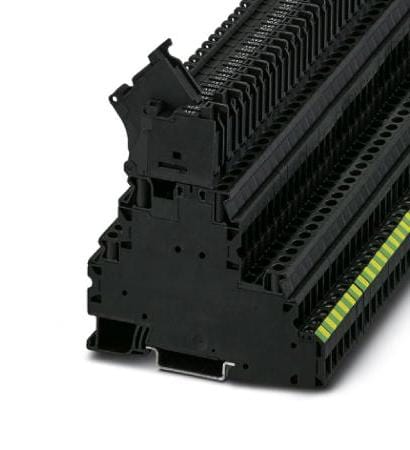 UT 4-PE/L/HESILED 24 (5X20) FUSE MODULAR TB, 5WAY, 10AWG, BLACK PHOENIX CONTACT