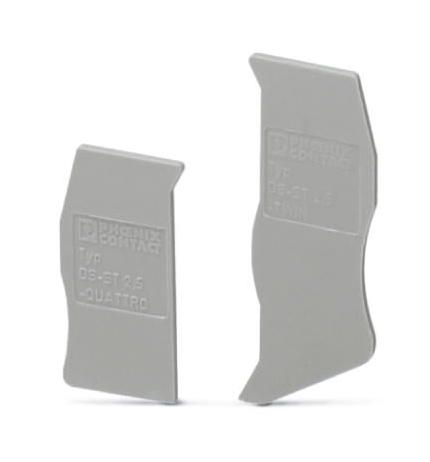 DS-ST 2,5 END COVER SEGMENT, FEED-THROUGH TB, GREY PHOENIX CONTACT
