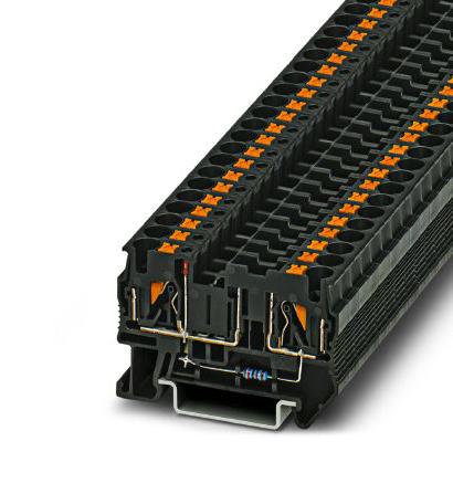PT 4-FSI/F-LED 24 FUSE MODULAR TB, 2WAY, 10AWG, BLACK PHOENIX CONTACT