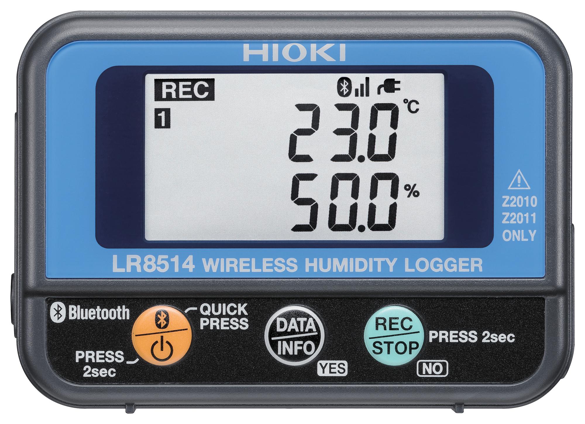 LR8514 WIRELESS TEMP/HUMIDITY LOGGER, 2-CH HIOKI
