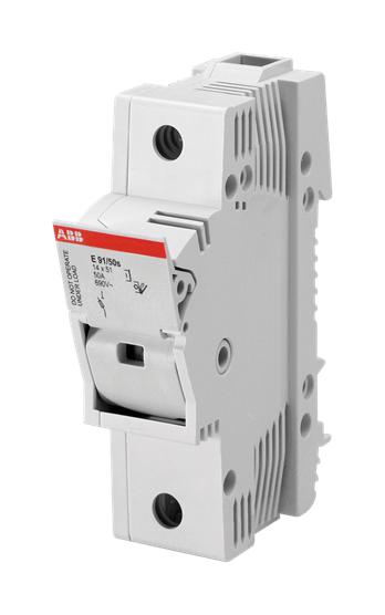 E93N/50 DIN RAIL FUSE HOLDER, 3P+N, 50A, 600V ABB