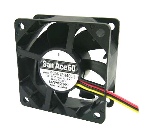 9S0612S401 AXIAL FAN, 60MM, 0.74M3/MIN, 31DBA, 12V SANYO DENKI
