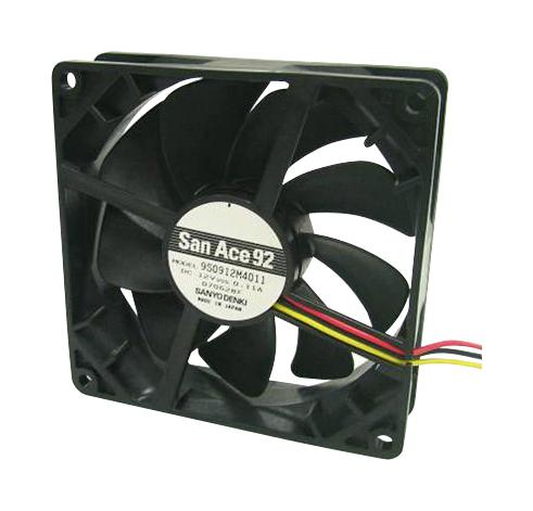 9S0924L401 DC AXIAL FAN, 29.3CU.FT/MIN, BALL, 92MM SANYO DENKI