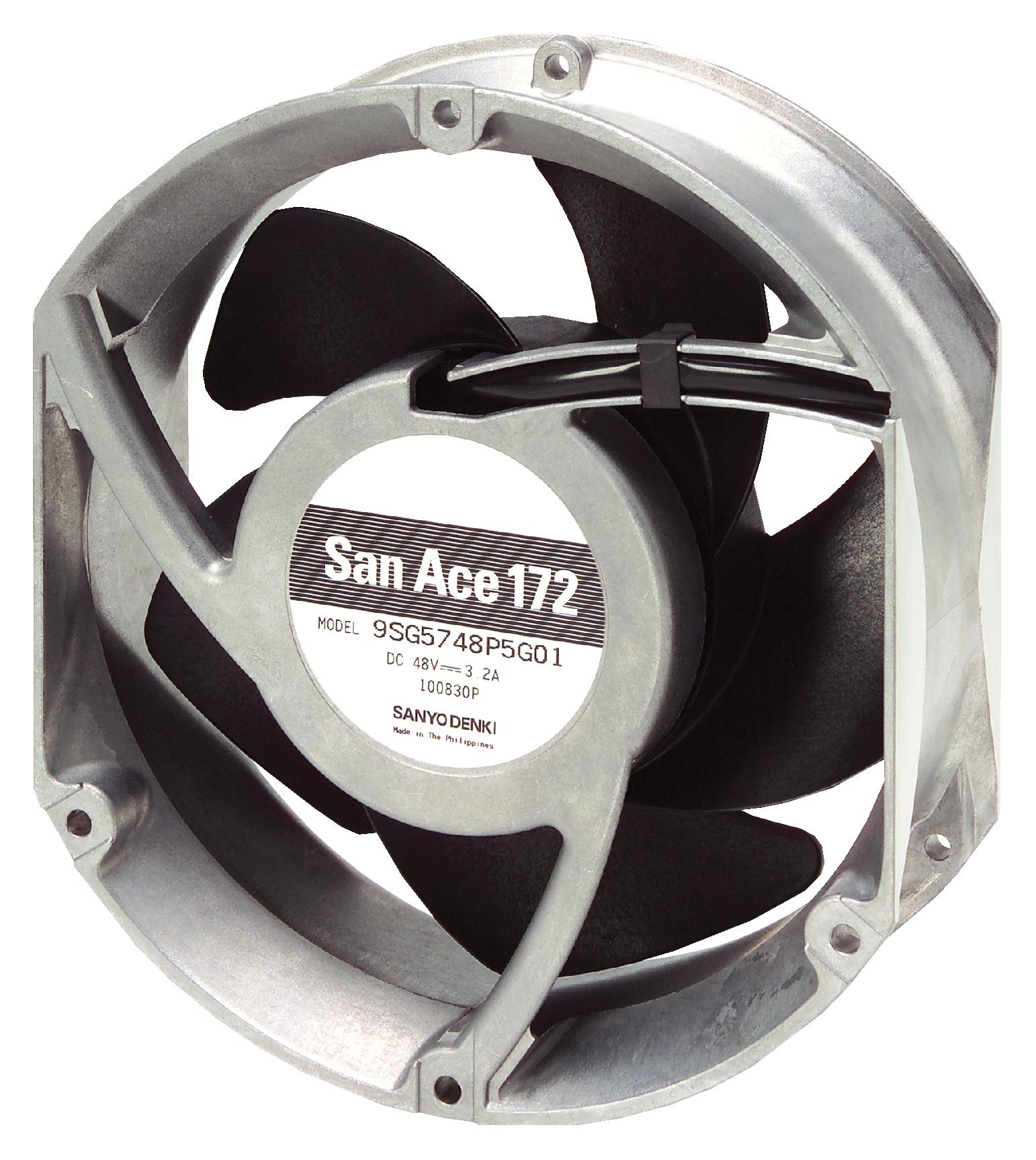 9SG5748P5H01 DC AXIAL FAN, 410CU.FT/MIN, BALL, 150MM SANYO DENKI