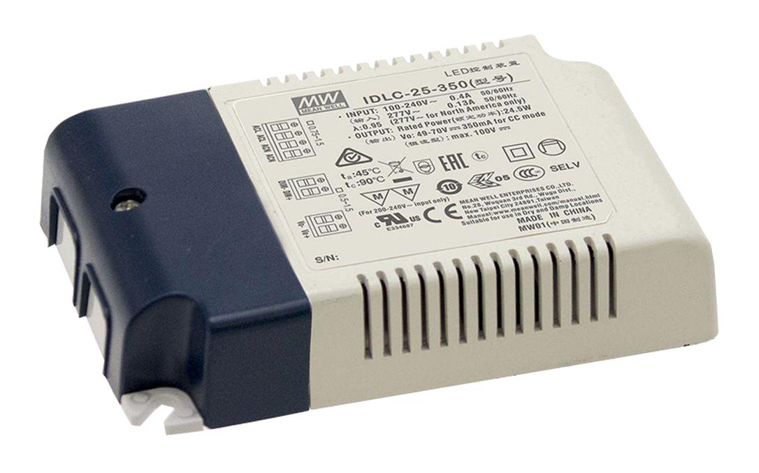 IDLC-25-500 LED DRIVER, AC/DC, CONST CURRENT, 25W MEAN WELL