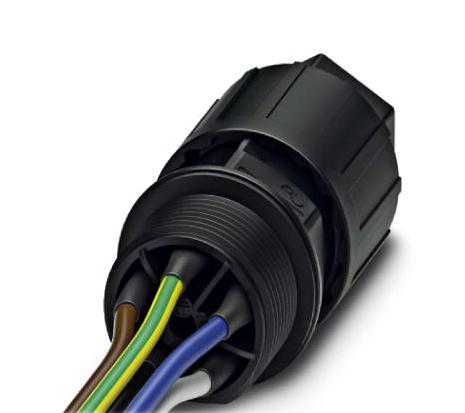 QPD W 4PE1,5 5-10 M25 0,5 BK CIR CABLE, QUICKON-FREE END, 4+PE, 500MM PHOENIX CONTACT