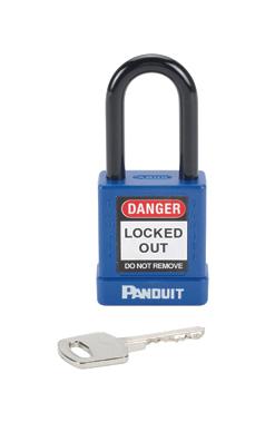 PSL-8BU LOCKOUT PADLOCK, 40MM, ALUM/STL, BLUE PANDUIT