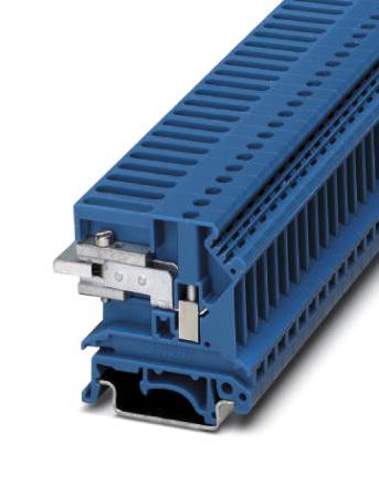UKN 4 BU DIN RAIL TB, SCREW, 2POS, 24-10AWG PHOENIX CONTACT
