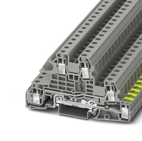 UTI 6-PE/L/L DIN RAIL TB, SCREW, 5POS, 24-8AWG PHOENIX CONTACT