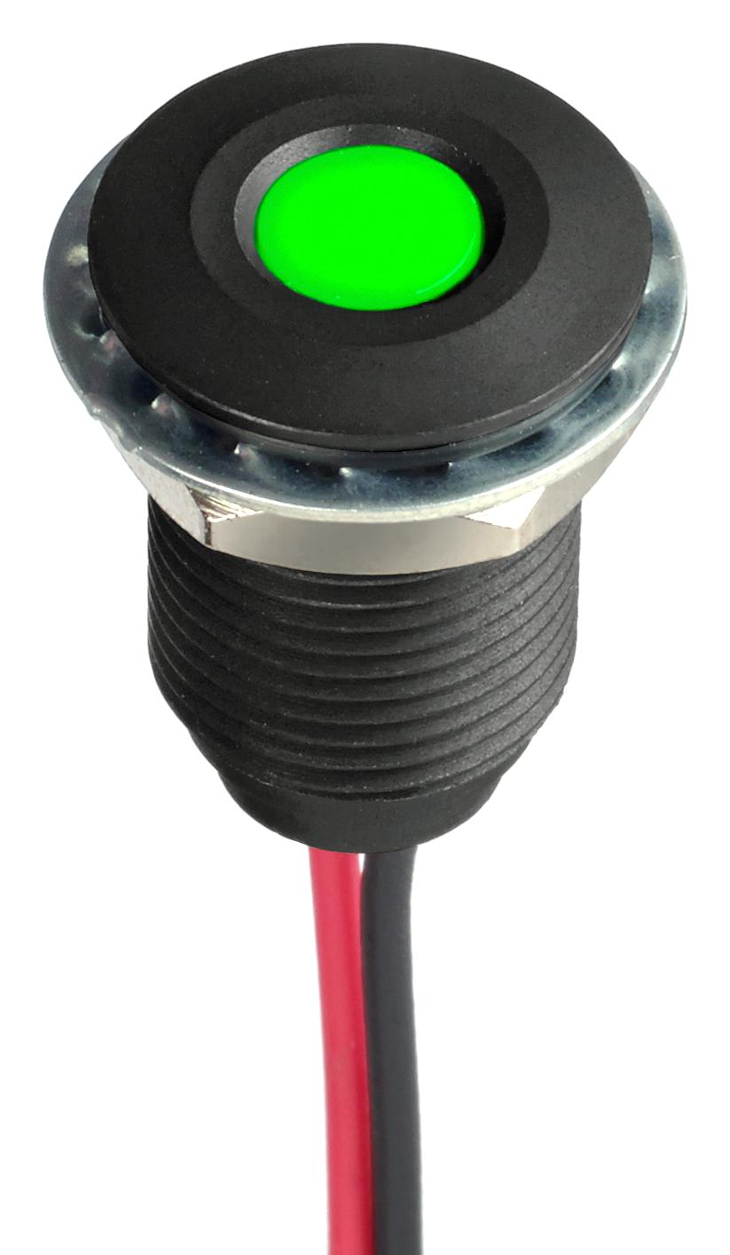 Q10F5ANXXG02E LED PANEL INDICATOR, GREEN, 10MM, 2.2V APEM