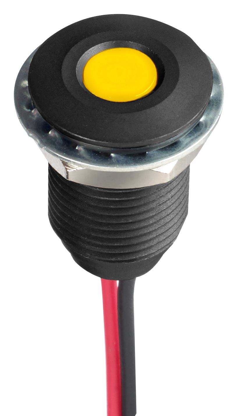 Q10F5ANXXY02E LED PANEL INDICATOR, YELLOW, 10MM, 2.1V APEM
