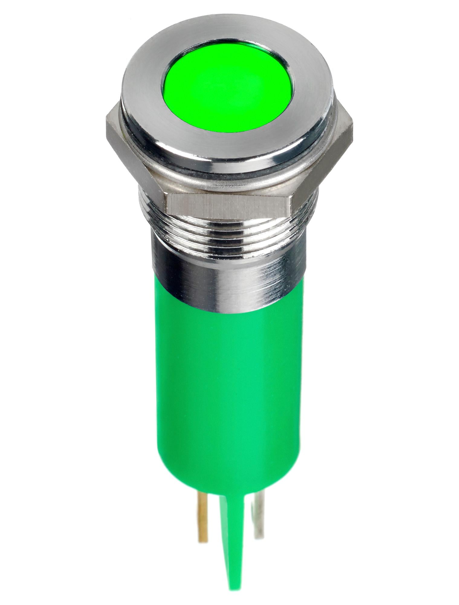 Q14F1CXXG02E LED PANEL INDICATOR, GREEN, 14MM, 2.2V APEM