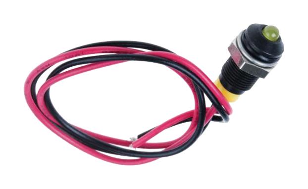 Q6P7BXXY12E LED PANEL INDICATOR, YELLOW, 6MM, 12VDC APEM