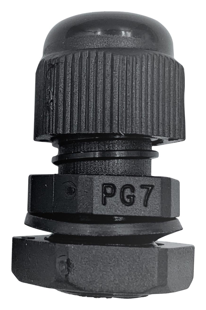 PELB0283 CABLE GLAND, PA/NBR, 5MM-10MM, BLACK PRO ELEC