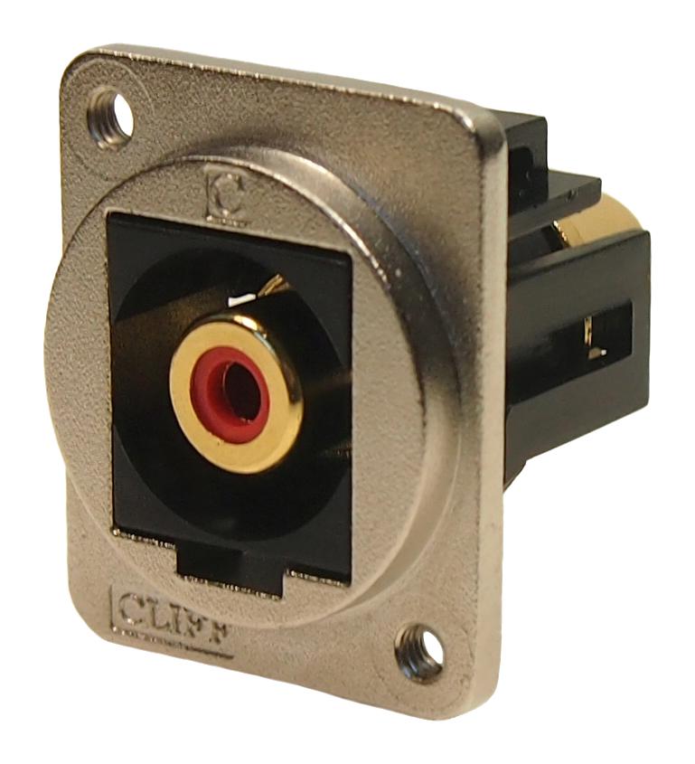 CP30230M3 AUDIO ADAPTER, RCA PLUG-PLUG, METAL, RED CLIFF ELECTRONIC COMPONENTS