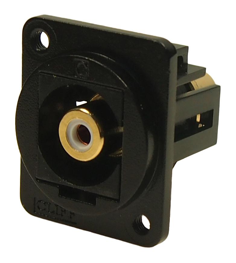 CP30231M3B ADAPTER, RCA PLUG-PLUG, BLACK METAL, WHT CLIFF ELECTRONIC COMPONENTS