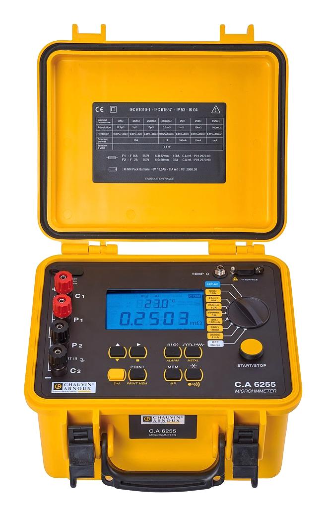 P01143221 MICRO-OHMMETER, 10A, 2.5KOHM, 4KG CHAUVIN ARNOUX