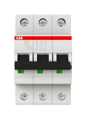 S203-C6 CIRCUIT BREAKER, THERMAL MAG, 3 POLE ABB
