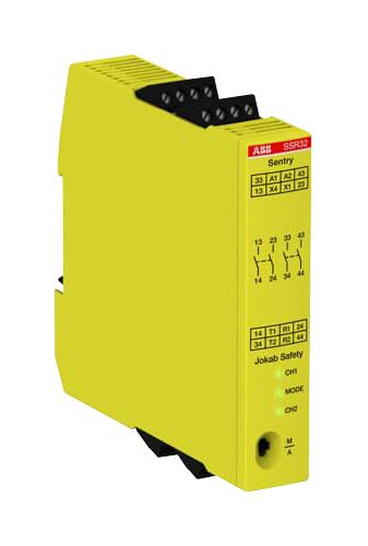 2TLA010052R0400 SAFETY RELAY, DPST/DPST, 24VDC, 3A ABB