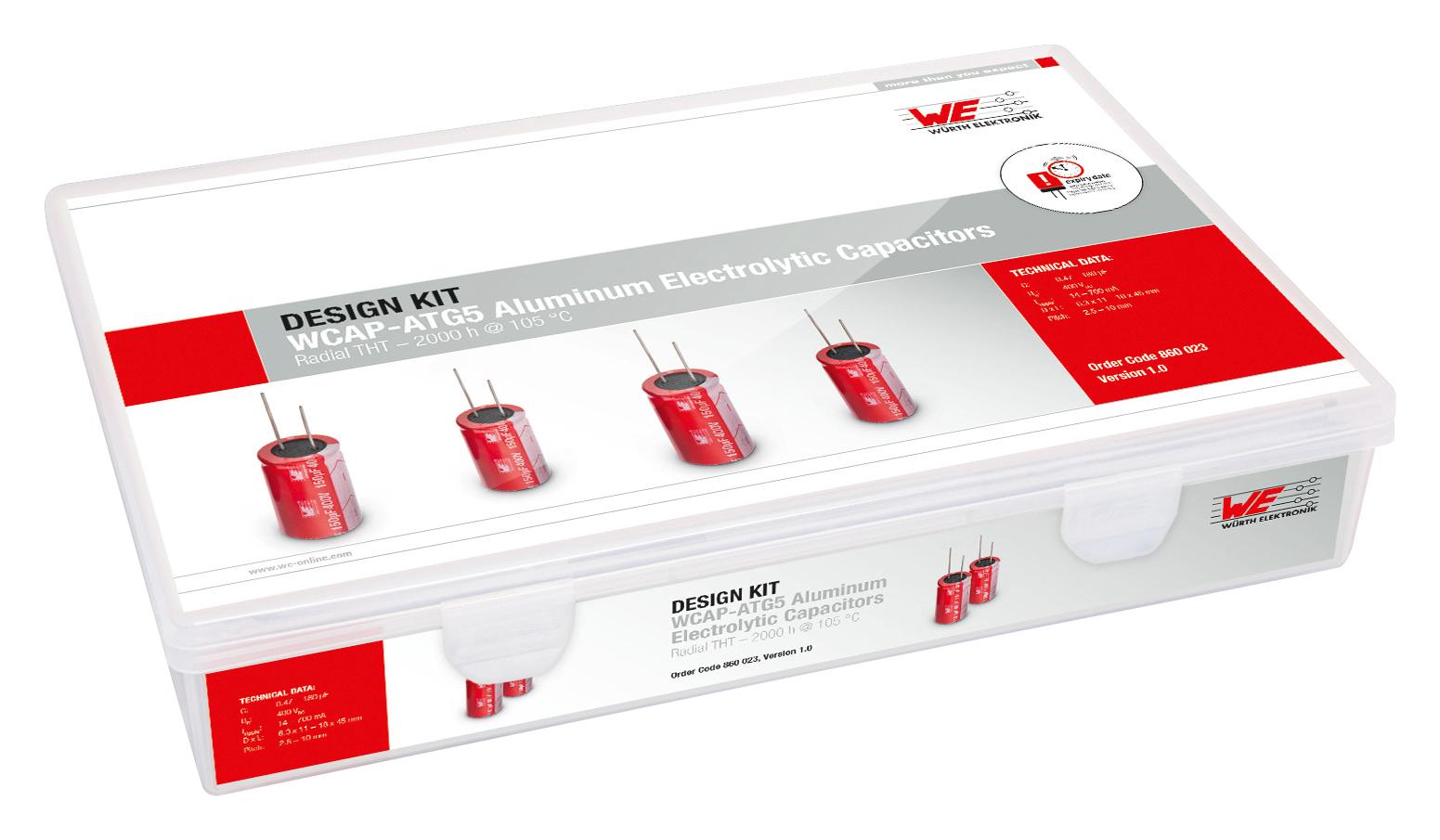 860023 ALUMINUM ELECTROLYTIC CAP DESIGN KIT WURTH ELEKTRONIK