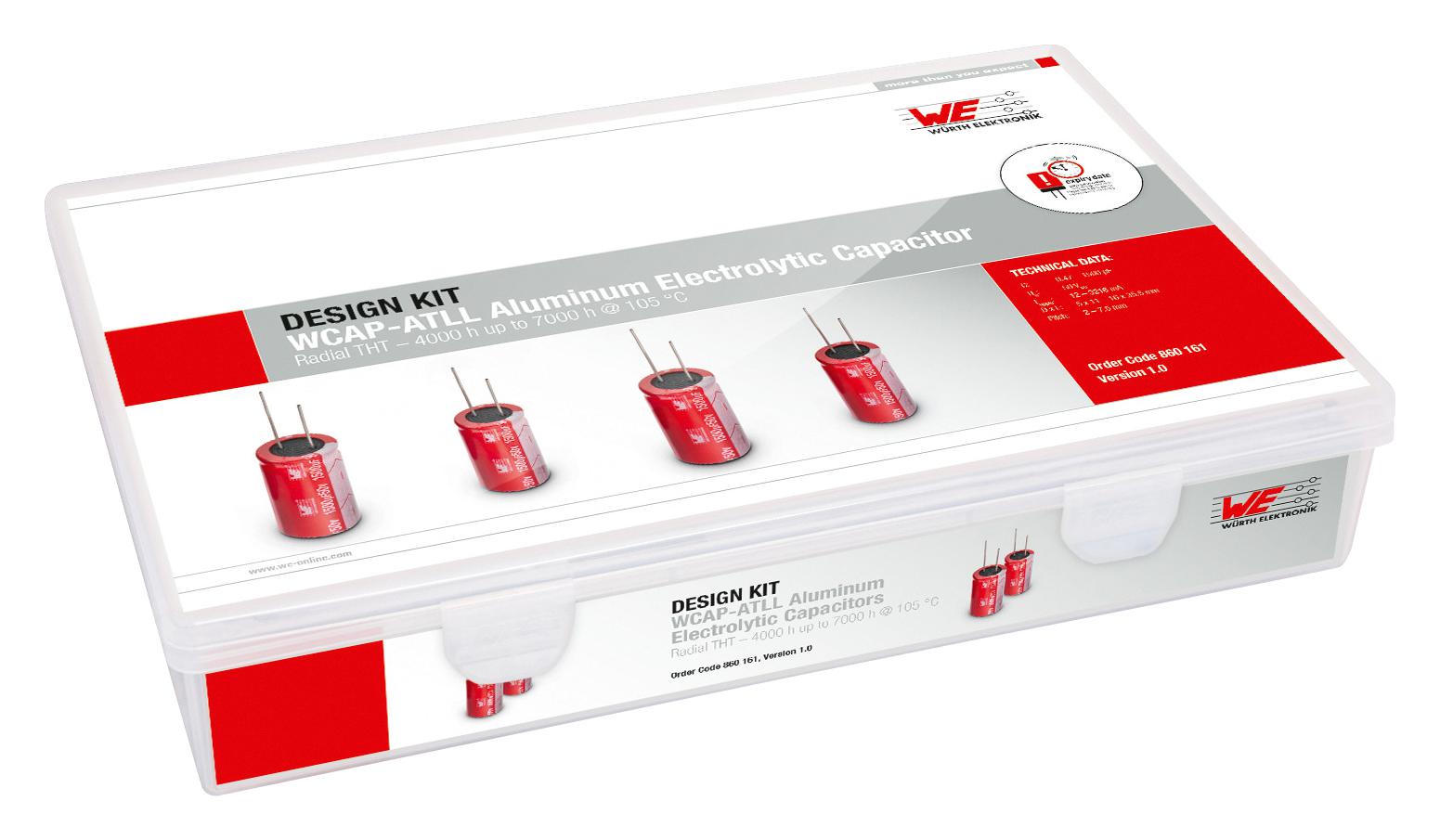 860161 ALUMINUM ELECTROLYTIC CAP DESIGN KIT WURTH ELEKTRONIK