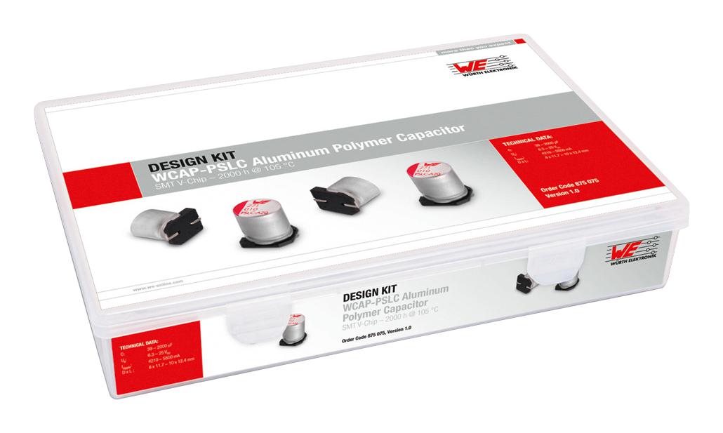 875075 ALUM POLYMER SMT V-CHIP CAP DESIGN KIT WURTH ELEKTRONIK