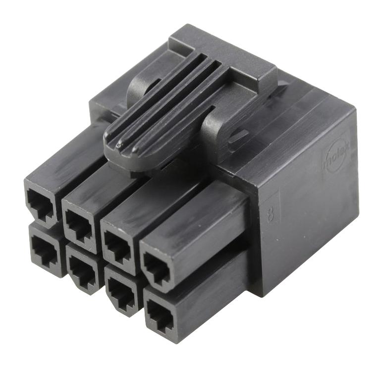 172708-1008 RECEPTACLE HOUSING, 8POS, 4.2MM, BLACK MOLEX