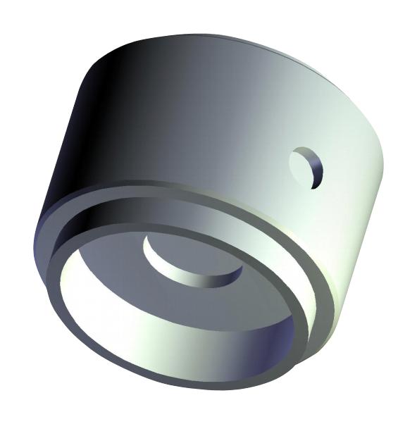 KD700B1/4 ROUND KNURLED KNOB, ALU, BLACK, 19.1MM ALCOSWITCH - TE CONNECTIVITY