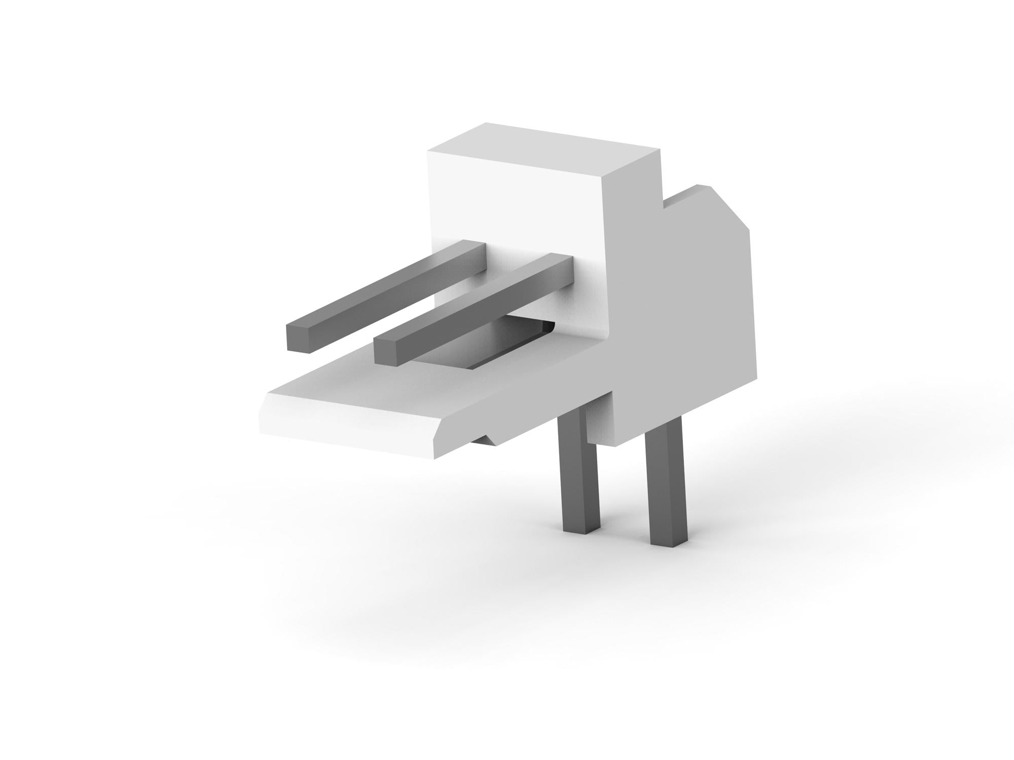 171826-2 WTB CONN, R/A HEADER, 2POS, 1ROW, 2.5MM AMP - TE CONNECTIVITY