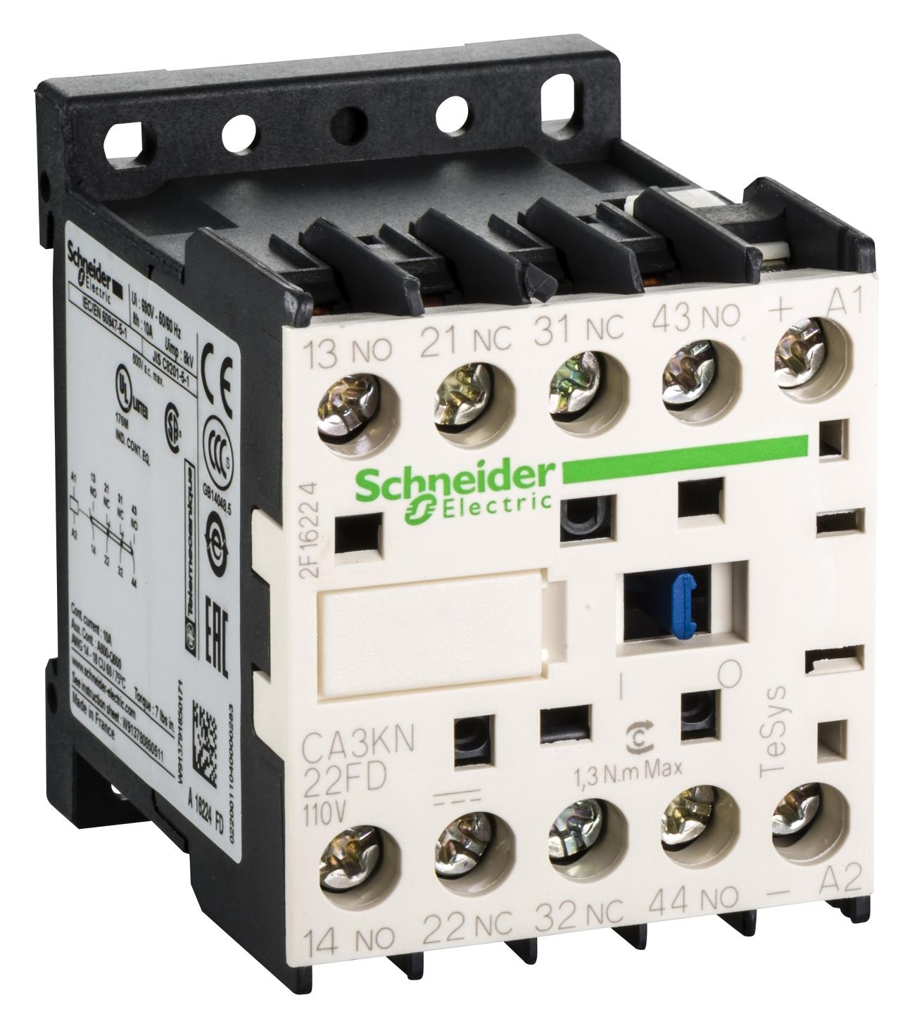 CA3KN22FD CONTROL RELAY 2NO 2NC CONTACTS SCHNEIDER ELECTRIC