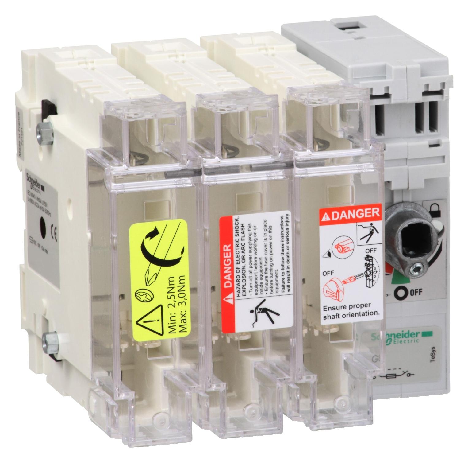 GS2G3 FUSE DISCONNECT SW. 3X 63A 00C SCHNEIDER ELECTRIC