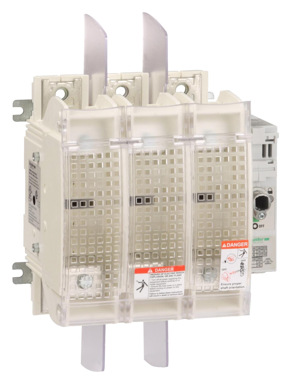 GS2MU3N FUSE DISCONNECT SW 600V 200A 3P SCHNEIDER ELECTRIC