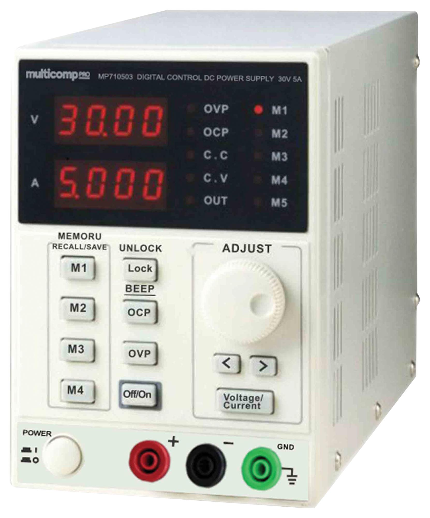 MP710503 BENCH POWER SUPPLY, 1CH, ADJ, 5A, 30V MULTICOMP PRO