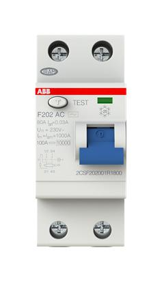 2CSF202001R1800 F202AC-80/0.03 2P RCD 80A 30MA ABB