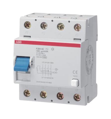 2CSF204001R1950 F204AC-125/0.03 4P RCD 125A 30MA ABB